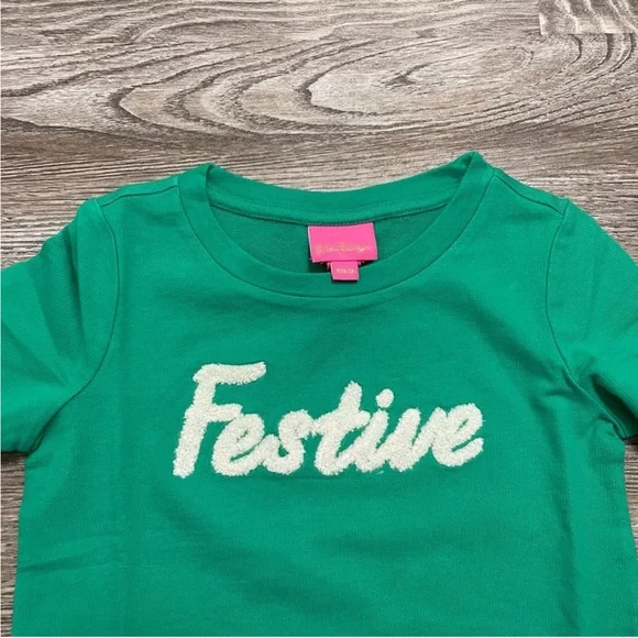 Lilly Pulitzer Mini Rami Festive Sweatshirt
Green Holiday Kids Med 6-7 yr Girls - Picture 3 of 11